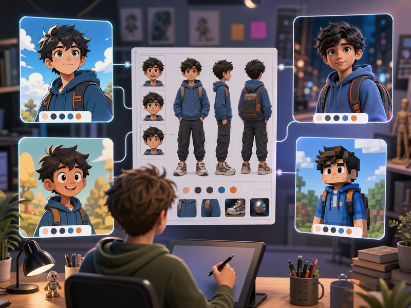 Estilos de animación y flujos de trabajo de personajes visual