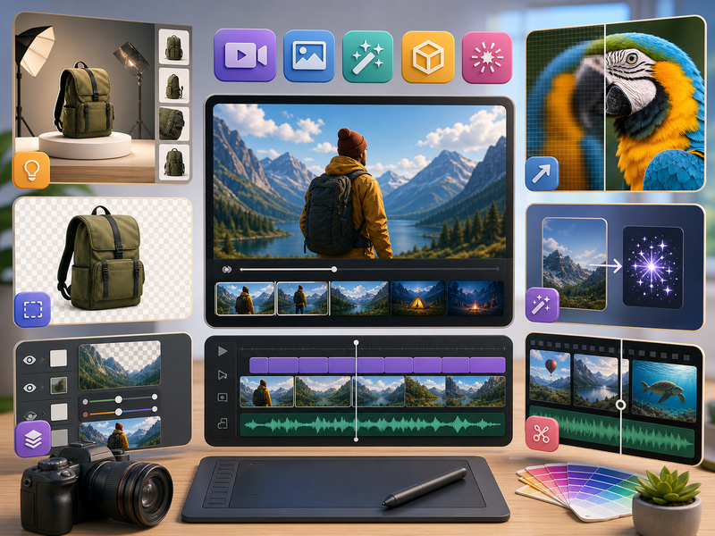 Ferramentas de imagem, edição e utilitários visual