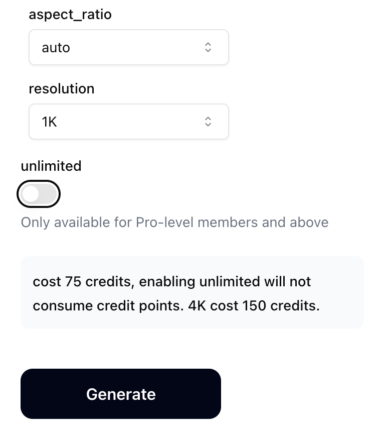 Step 3: Choose Settings & Generate