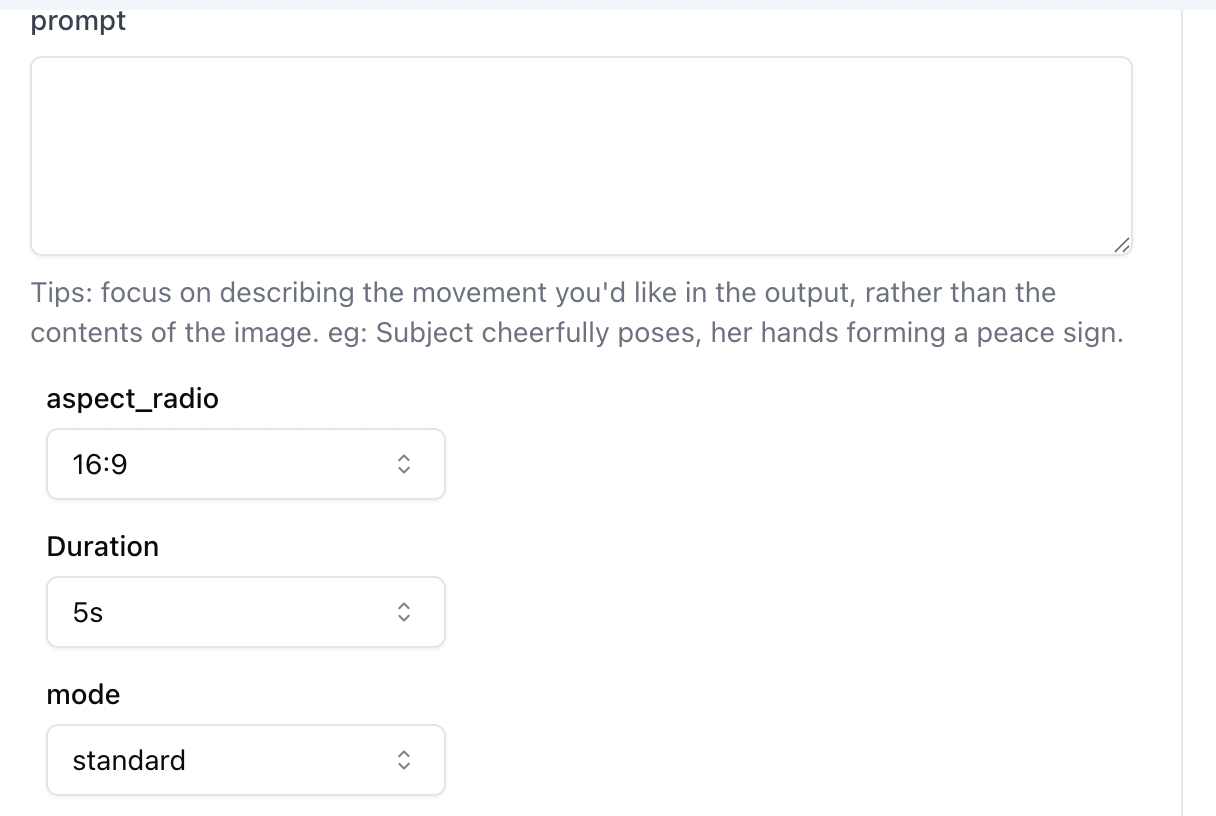Step 2: Describe the Motion & Select Settings